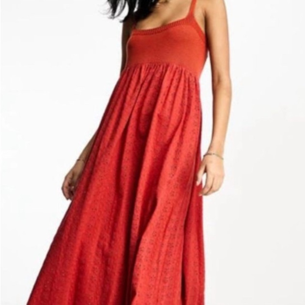 ASOS Red Smocked Sundress Maxi